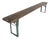 Folding Bench in Steel and Pine, 1960s For Sale