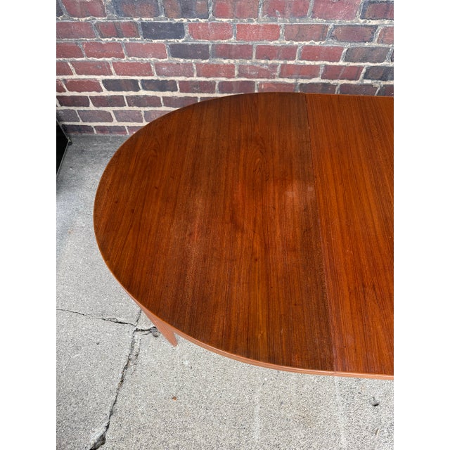 Skovmand & Andersen for Moreddi Danish Expanding Dining Table With Four Leaves 6 Chairs For Sale - Image 9 of 12