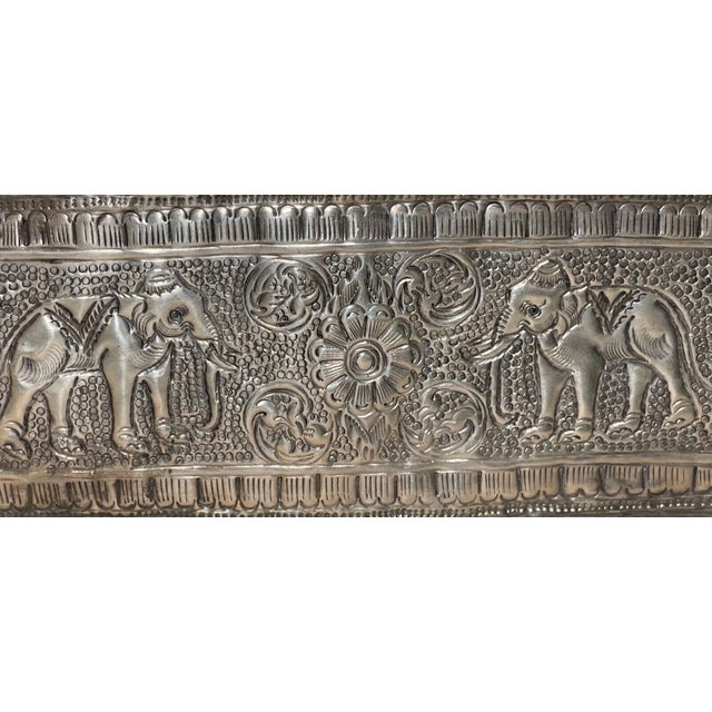 Antique 19th Century Sterling Silver Indian Repousse Tooled Betel Casket Box Jar For Sale - Image 14 of 18