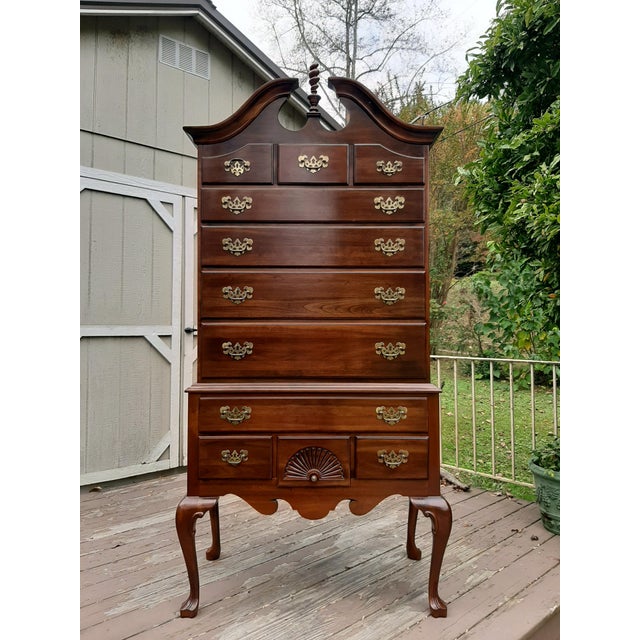 1970s Vintage Ethan Allen Solid Cherry Georgian Court Highboy Chest Of Drawers Chairish