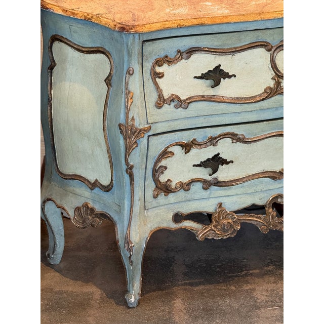 19th Century 19th Century Venetian Painted Commode With Carved Detail For Sale - Image 5 of 12