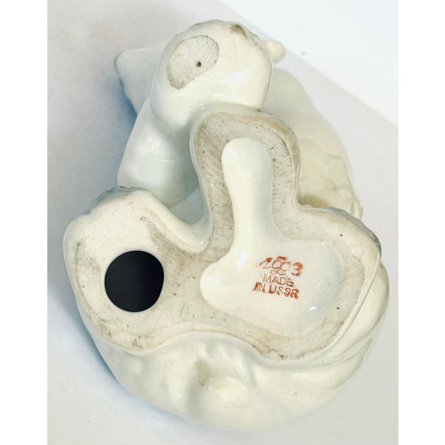 1950s Russian Porcelain Polar Bear Figurine 1950s For Sale - Image 5 of 5