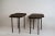Asymmetrical 'Décagone' Black Leather Side Tables by Design Frères - a Pair For Sale - Image 11 of 13