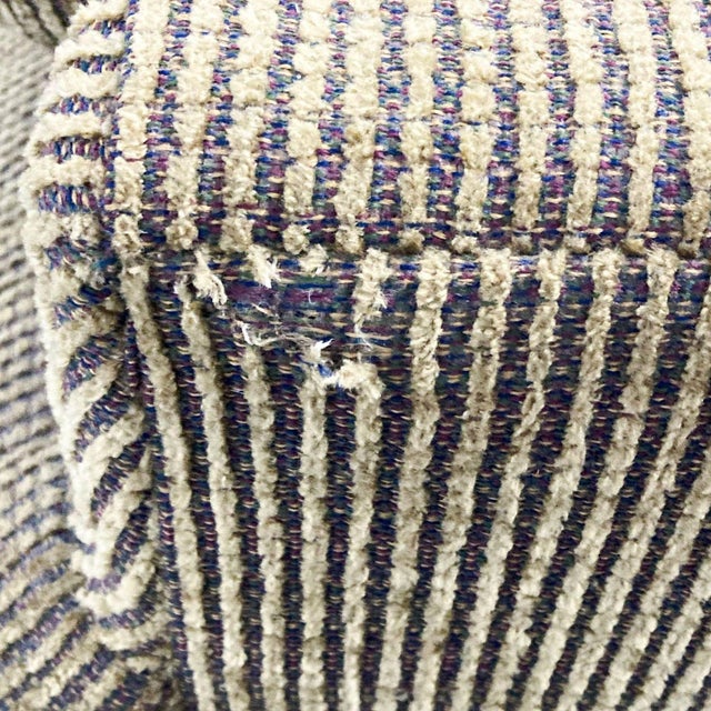 2010s Flexsteel 3-Seat Sofa With Rolled Arms and Corduroy Upholstery For Sale - Image 5 of 6