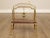 Gold Decorative Crafts Inc. Regency Style Brass and Cherry Magazine Racks - A Pair For Sale - Image 8 of 13