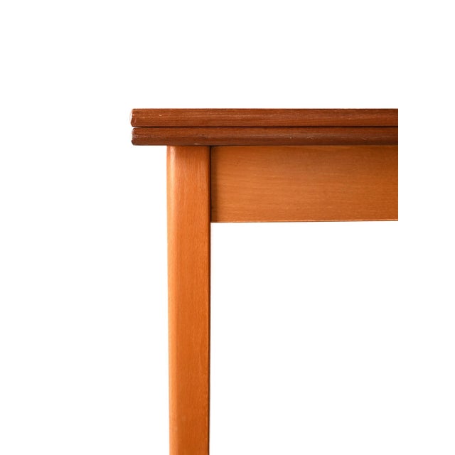 Brown Scandinavian Teak and Oak Table, 1950s For Sale - Image 8 of 12