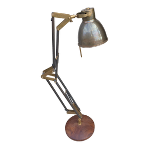 Vintage Desk Lamp With Wood Base