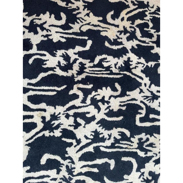Black Vintage Modern Rug, 1970s For Sale - Image 8 of 16