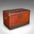This is an antique Casablanca travel trunk. A North African, leather portmanteau case dating to the Edwardian period,...