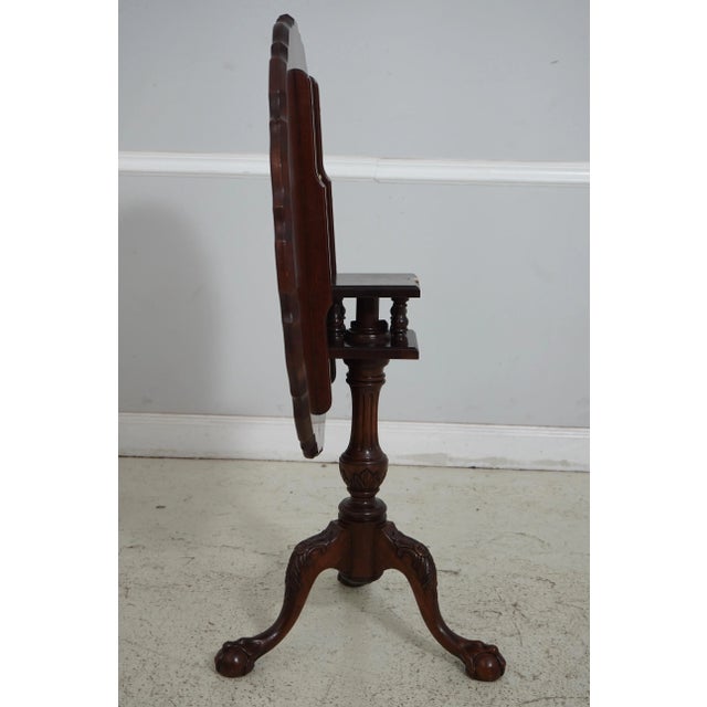 Gorgeous Chippendale Ball & Claw Mahogany Tilt Top Table For Sale - Image 11 of 12