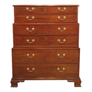 1990s Baker Historic Charleston Mahogany Stacking Chest For Sale