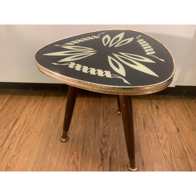 Black Kidney-Shaped Flower Table or Plant Stand, 1950s For Sale - Image 8 of 8