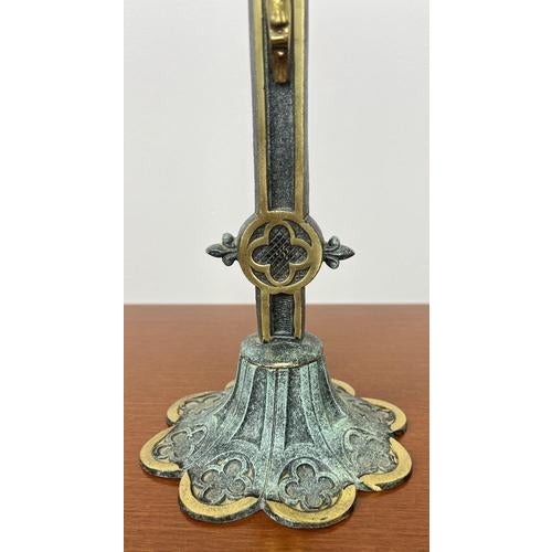 Vintage Style Ornate Religious Cross with Candleholders, Set of 3 For Sale - Image 5 of 15