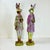 Vintage Boho Chic Shabby Chic Foil Wrapped Plaster Tall Rabbits - A Pair - Easter For Sale - Image 12 of 14