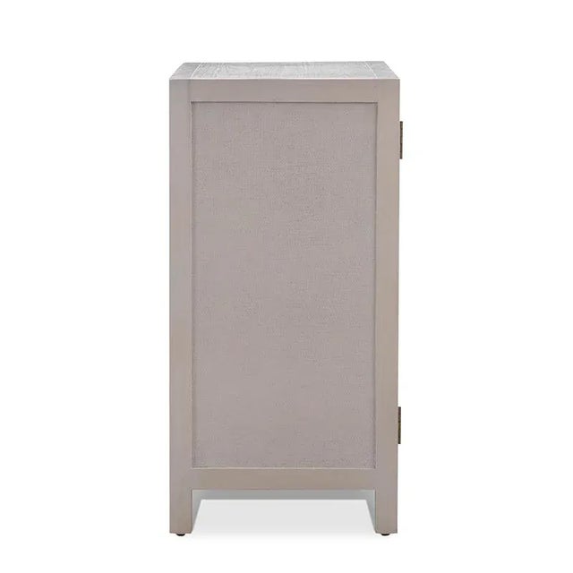 Transitional Woodbridge Furniture Rosemary Cabinet, Whitewash Finish For Sale - Image 3 of 7