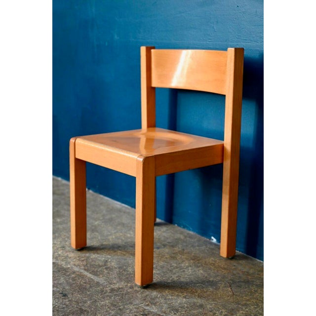 Vintage Scandinavian Childrens Chair in Wood For Sale - Image 4 of 8