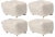 Moonlight Natural Oak Sheepskin the Tired Man Footstools by Lassen, Set of 4 For Sale