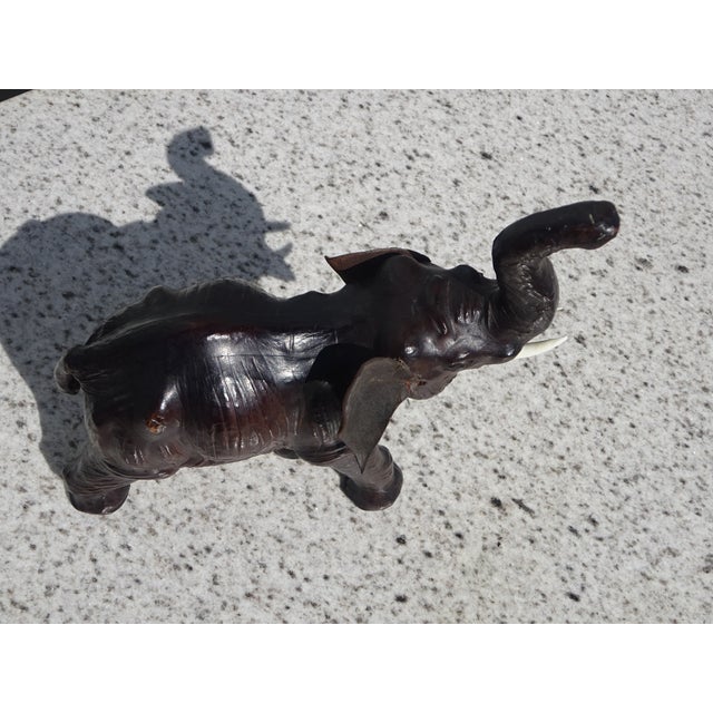 Asian Leather Elephant Figurine, 1960s For Sale - Image 11 of 15
