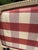 French Provincial Style Carved Wood King Headboard With Checked Fabric For Sale - Image 9 of 12