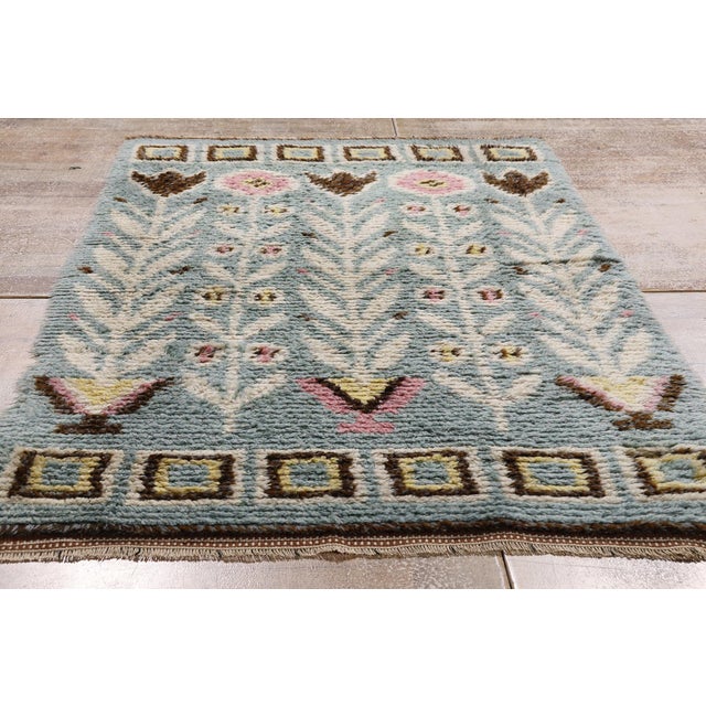 Vintage Swedish Rya Rug, 03'02 X 05'05 For Sale - Image 9 of 10
