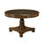 Frontier Finished Mahogany Card Table Black Angus Leather Top Pompeian Brass Accents