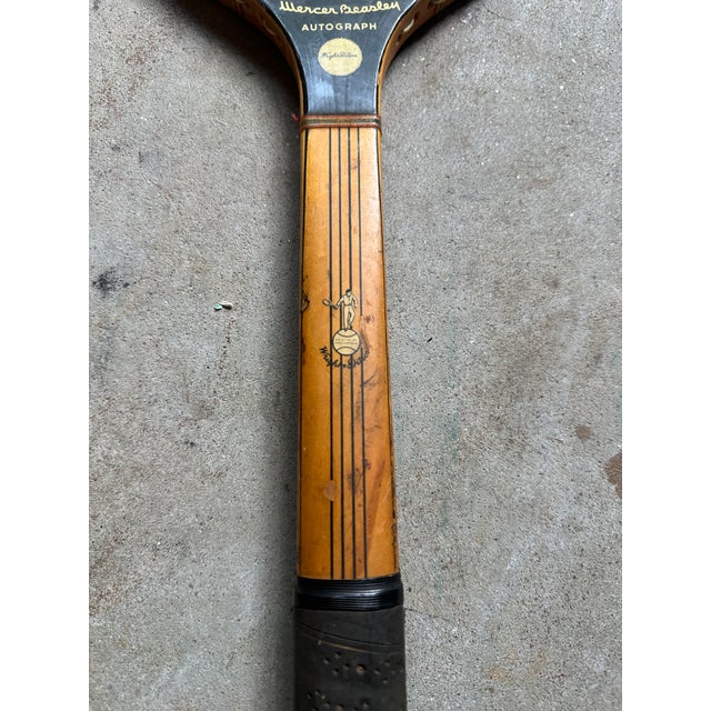 Vintage Collection of Miscellaneous Wooden Tennis Rackets With Guard and Cover For Sale - Image 10 of 11