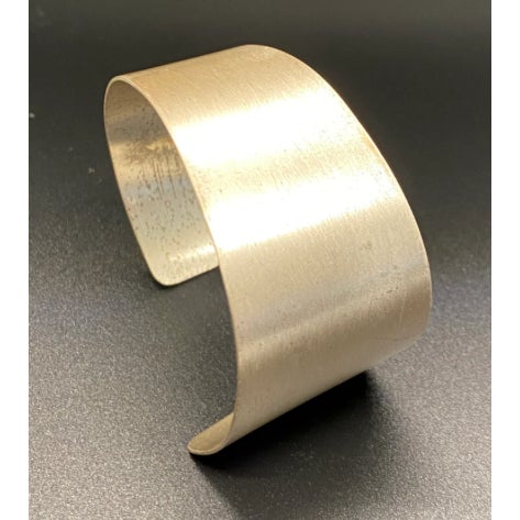 LEUF Modernist Adjustable Sterling Silver Cuff Bracelet. Markings throughout inside of Cuff. Hallmarked - Cuff is adjustable.