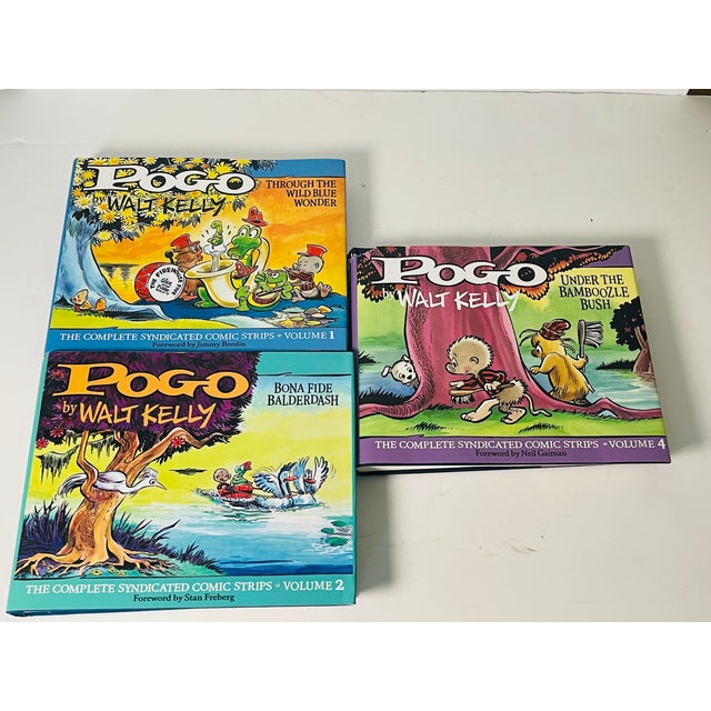 Famous WaltbKelly Pogo comics books- vol 1,3,4 and two other Pogo books. Great for collectors.