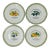 Rare 1990s Gien France "Les Gastronomiques De La Santé" Fruit Plates - Set of 4 For Sale
