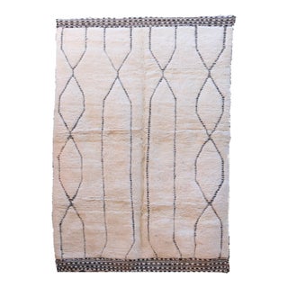 Beni Ourain Moroccan Rug - 6'8" X 9'6" Ft For Sale