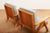 Armchairs with Wooden Frame and Seat and Back in Fabric, Set of 2 For Sale - Image 9 of 12