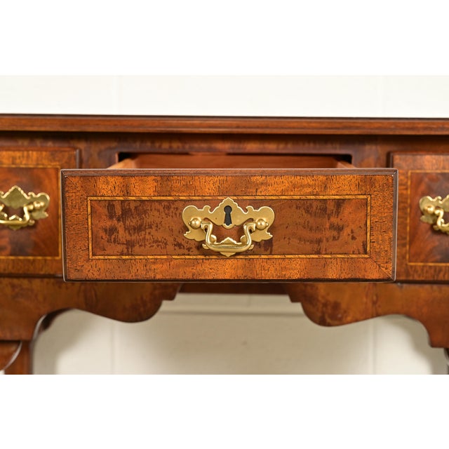 Brown Councill Furniture Queen Anne Inlaid Mahogany Lowboy Dresser or Console Table For Sale - Image 8 of 16
