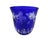 Vintage Nachtmann Traube Cobalt Blue Cut to Clear Punch Cup Grape Design Euc For Sale - Image 4 of 12