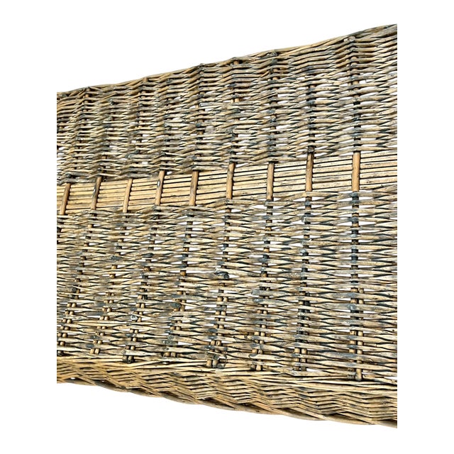 Wood Vintage French Provincial Wicker Gallery Tray For Sale - Image 7 of 11