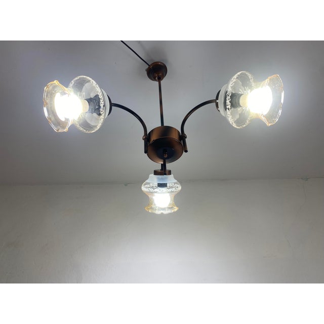 1990s Vintage Three-Light Chandelier by Kaj Dol Pri Hrastniku, Slovenia, 1990s For Sale - Image 5 of 13