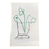 “Una Base De Flores” No. 1 Oil Pastel on Paper For Sale
