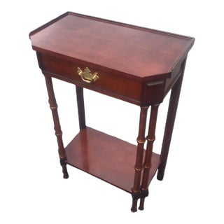 Mid 20th Century Vintage Bombay Company Faux Bamboo Accent Table For Sale