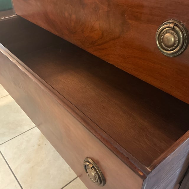 Antique Inlaid Mahogany Five-Drawer Chest, Circa 1900 — Federal Revival Companion Piece For Sale - Image 9 of 11