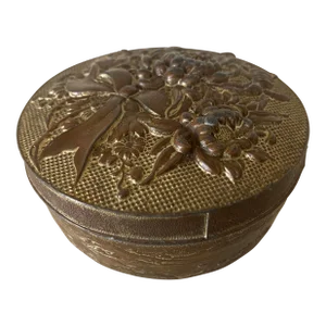 Antique Mixed Metal Art Noveau Powder or Trinket Box