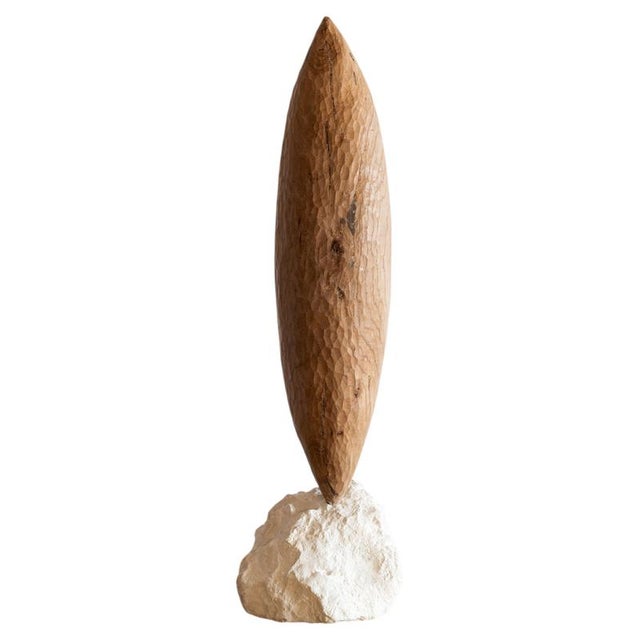Wooden Seed Oak Sculpture by Jean-Baptiste Van Den Heede For Sale - Image 9 of 9