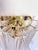 Mid-Century Modern Contemporary Diamanted Transparent “Selle-Petali ” Murano Glass Wall Sconce in Mazzega Style-Set of Two For Sale - Image 3 of 6