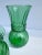 Mid 20th Century Vintage Green Glass Vase - A Pair For Sale - Image 5 of 6