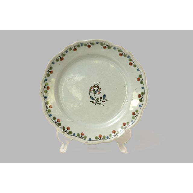 18thC. Nevers French Faience Polychrome Plate - For Sale - Image 4 of 5