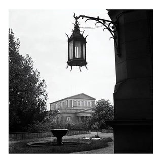 Darmstadt Theatre with Lantern in Front, Germany, 1938, Printed 2021 For Sale