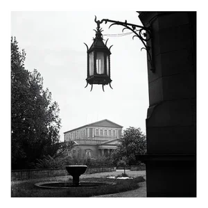 Darmstadt Theatre with Lantern in Front, Germany, 1938, Printed 2021