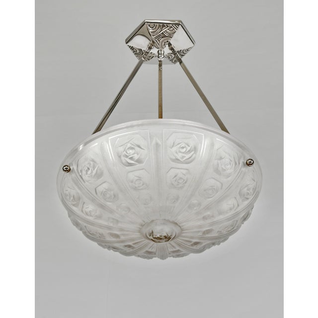 1930s French Art Deco Pendant Light by Sevb & Gillen 1930 France - 2 Available For Sale - Image 5 of 11