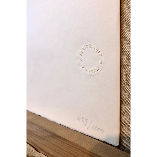 1950s (after) Fernand Léger, 3 Fernand Leger Colorful Modernist Drawing Limited Edition Serigraph Lithograph, c.1950's For Sale - Image 5 of 9