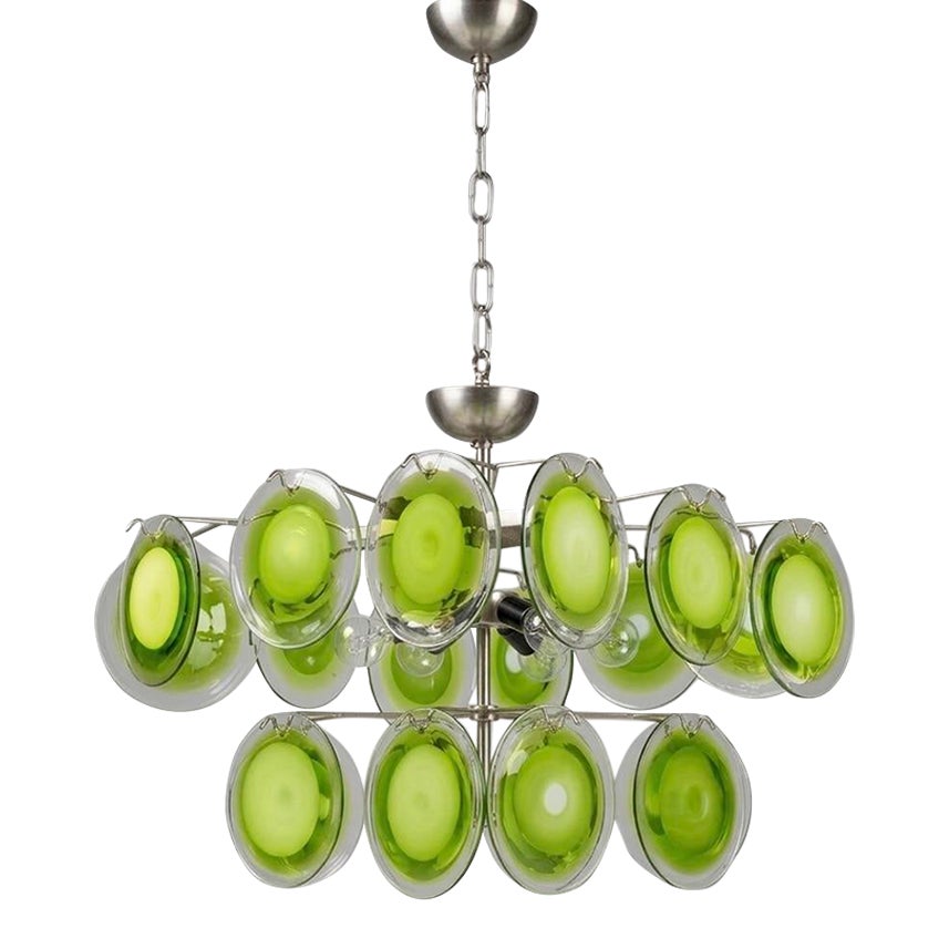 Mid-Century Italian Modernist Chandelier by Gino Vistosi, 1970s