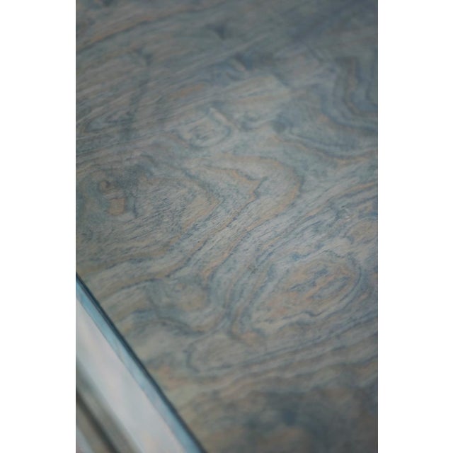 Mid-Century Modern Italian Turquoise Streamline Sideboard in Birch, 1960s For Sale - Image 11 of 18