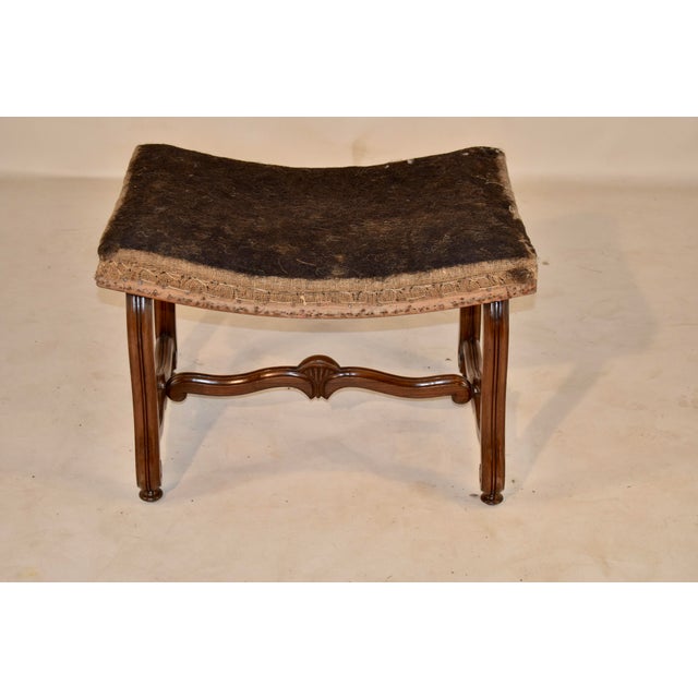 19th Century French Walnut Stool For Sale In Greensboro - Image 6 of 12